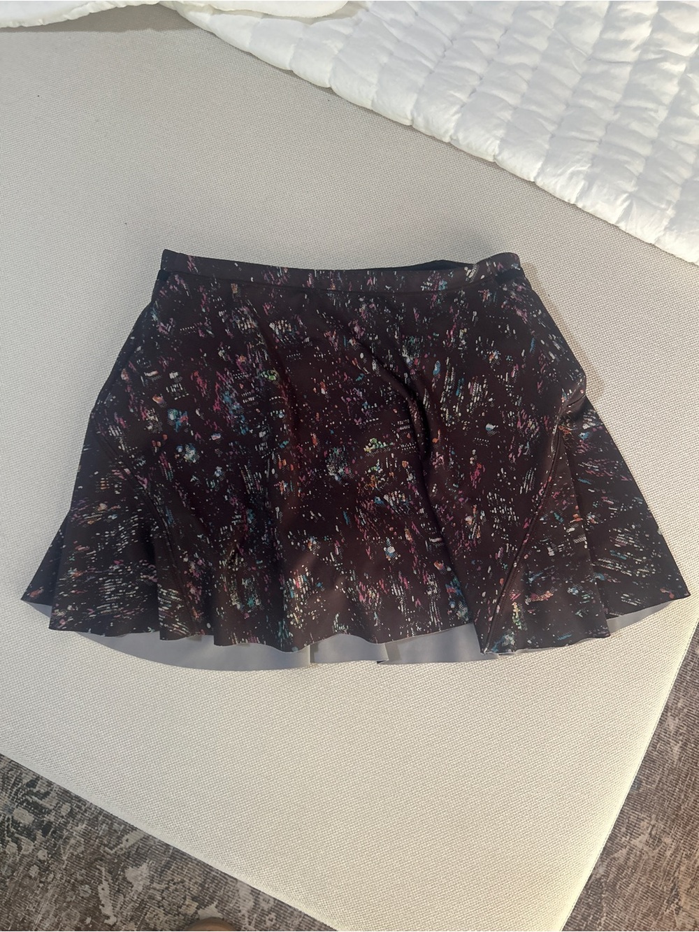 Athleta Match Point Printed Tennis Golf Skort Black Multicolor Athletic Size XXS